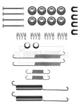 BORG & BECK Lisakomplekt, seisupiduriklotsid BBK6254